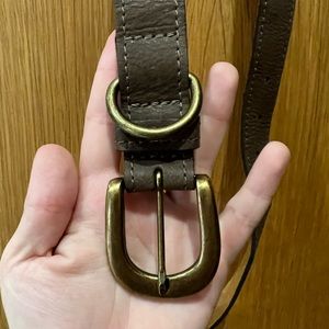 NWOT leather belt with suede interior
